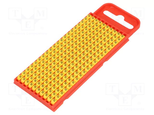 Markers; Marking: N; 2÷2.8mm; polyamide; yellow; -40÷85°C; push-in HELLERMANNTYTON WIC1-N-PA66-YE