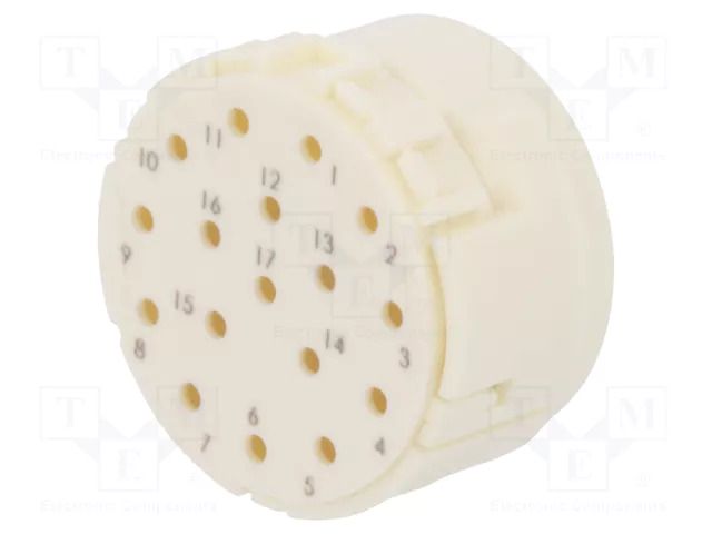 Connector: M23; contact insert; PIN: 17; male; crimped; M23 Signal HARTING 09151173001