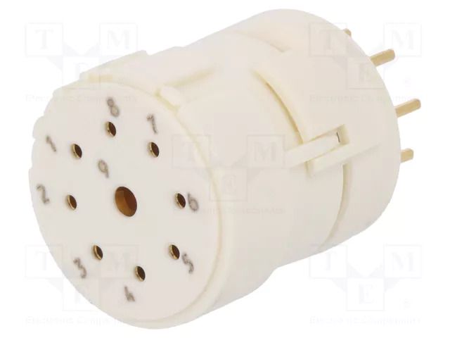 Connector: M23; contact insert; PIN: 9(1+8); female; THT; Inom 2: 8A HARTING 09151092703