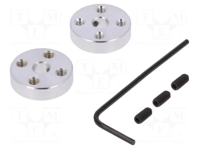 Bracket wheel; Kit: adapter,allen wrench,mounting screws; 2pcs. POLOLU POLOLU-1998