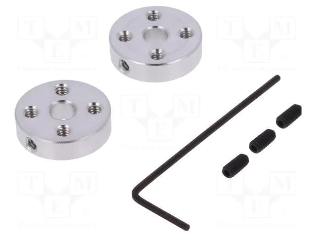 Bracket wheel; Kit: adapter,allen wrench,mounting screws; 2pcs. POLOLU POLOLU-1203