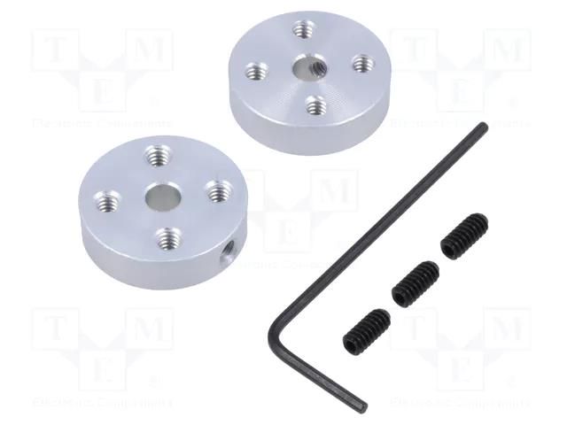 Bracket wheel; Kit: adapter,allen wrench,mounting screws; 2pcs. POLOLU POLOLU-1081