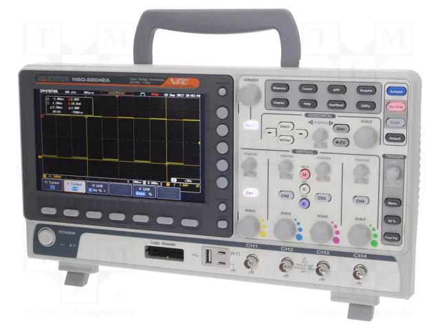 Oscilloscope: mixed signal; Ch: 4; 200MHz; 1Gsps; 10Mpts; MSO-2000E GW INSTEK MSO-2204EA