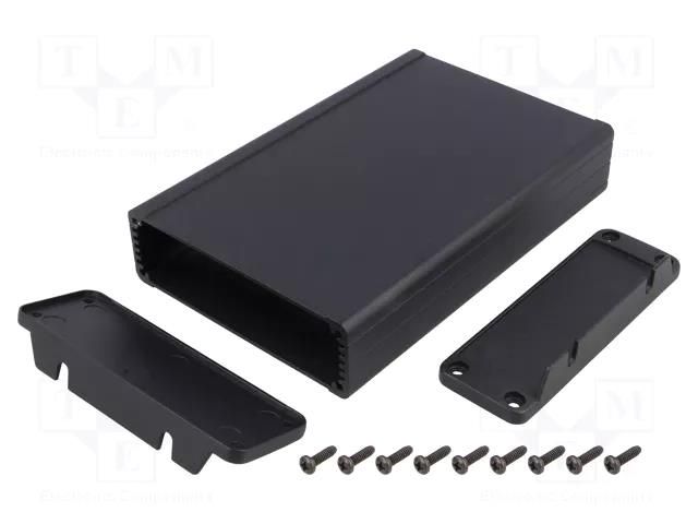 Enclosure: with panel; with fixing lugs; 1457; X: 104mm; Y: 160mm HAMMOND HM-1457L1602BK