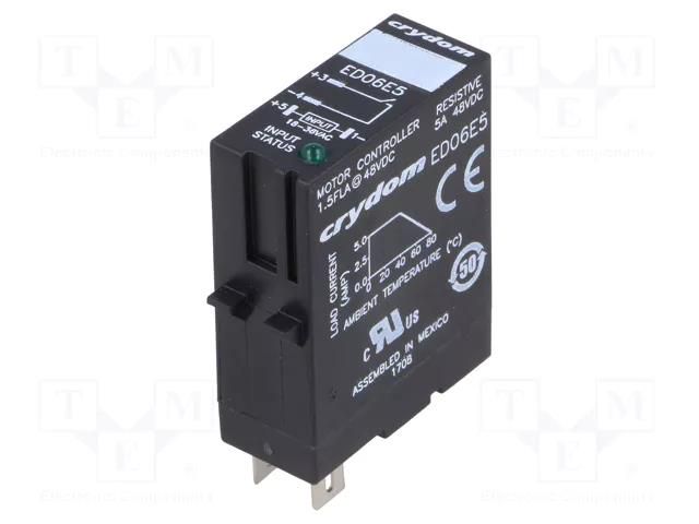 Relay: solid state; Ucntrl: 18÷36VDC; 5A; 1÷48VDC; socket; ED SENSATA / CRYDOM ED06E5