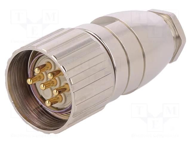 Connector: M23; plug; 623; male; PIN: 6; unshielded; gold-plated; 20A BINDER 99-4635-00-06