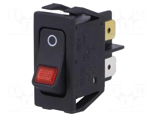 ROCKER; DPST; Pos: 2; ON-OFF; 16A/250VAC; black; IP40; filament lamp Marquardt 1555.3102