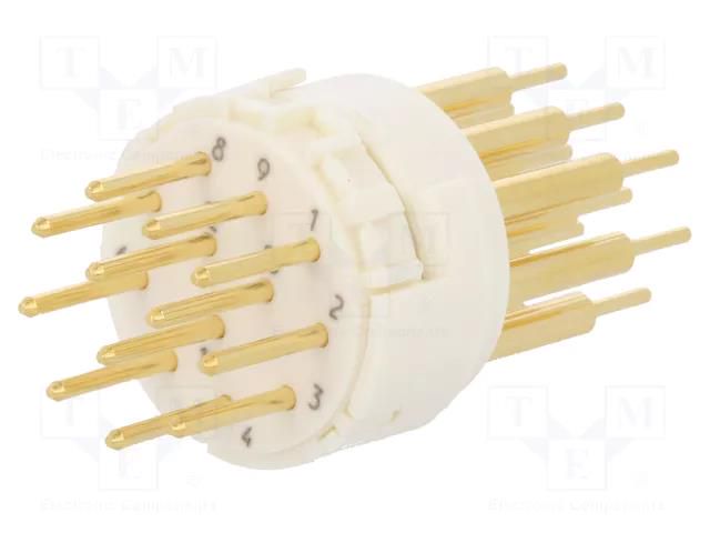 Connector: M23; contact insert; PIN: 12; male; THT; M23 Signal; 8A HARTING 09151122603
