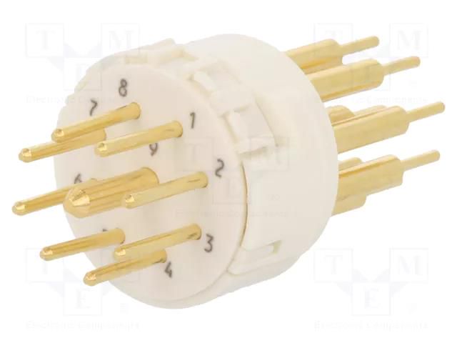 Connector: M23; contact insert; PIN: 9(1+8); male; THT; M23 Signal HARTING 09151092603