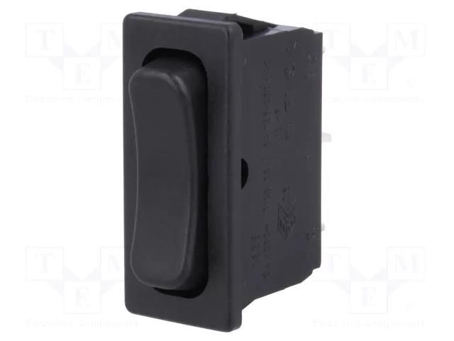 ROCKER; SPDT; Pos: 3; (ON)-OFF-(ON); 6A/250VAC; black; IP40; none Marquardt 1838.1402