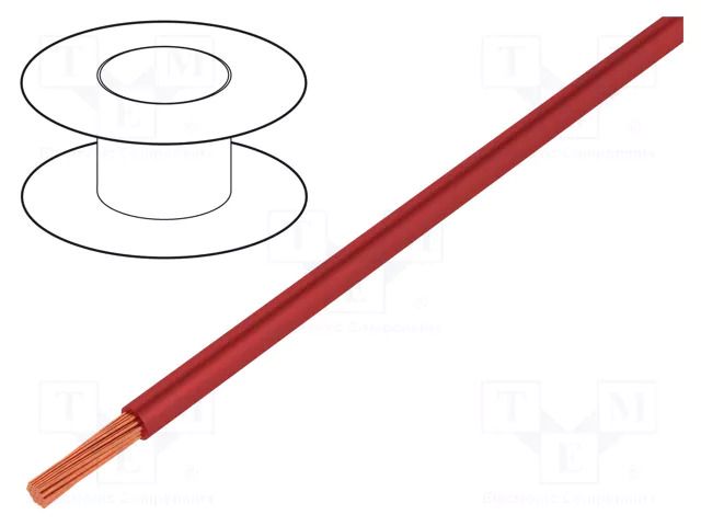 Wire; FlexiVolt-1V,Flexivolt®; stranded; Cu; 0.5mm2; PVC; red; 100m STÄUBLI 60.7085-22