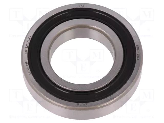 Bearing: single row deep groove ball; Øint: 45mm; Øout: 85mm SKF SKF6209-2RS1