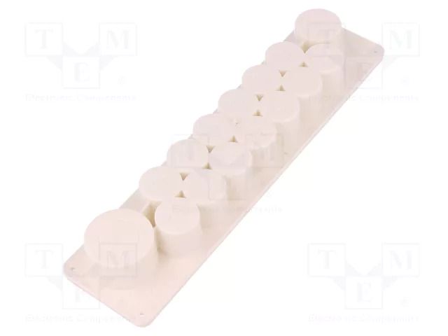 Multigate grommet; elastomer thermoplastic TPE; white; IP30; HTP HT HI TECH POLYMERS HTP-15-TPE