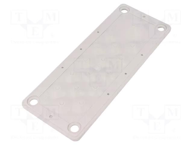 Multigate grommet; elastomer thermoplastic TPE; light grey HT HI TECH POLYMERS HTC-16-TPE