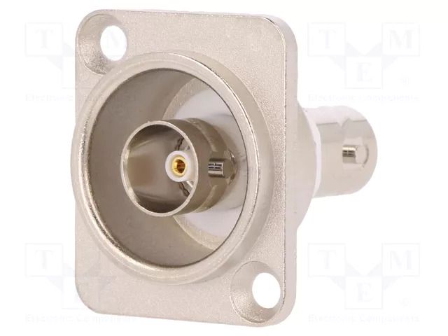 Coupler; BNC socket,both sides; insulated; 75Ω; FT; silver; metal CLIFF CP30124