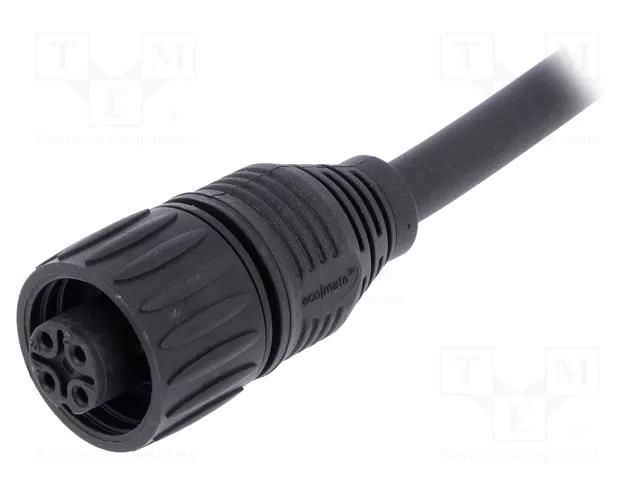 Connector: circular; plug; PIN: 4; female; cables; ECOMATE (C016) AMPHENOL CA0161B01305012