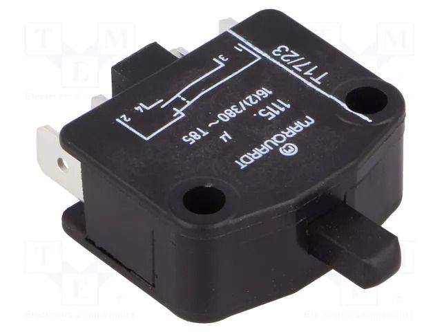Switch: door; Pos: 2; SPST-NO + SPST-NC; 16A/400VAC; 1115; 6.5N Marquardt 1115.0101