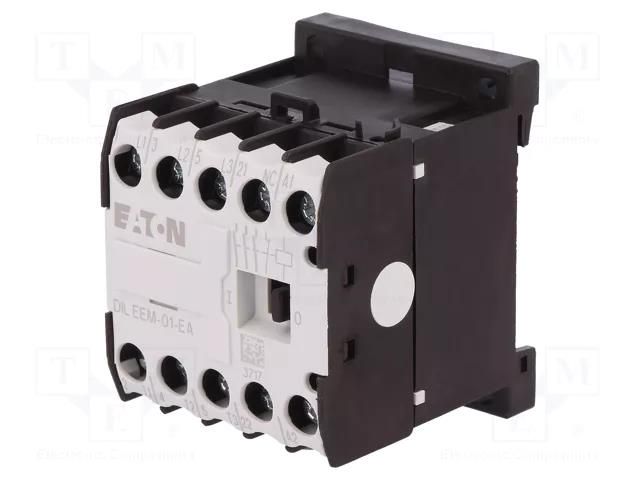 Contactor: 3-pole; NO x3; Auxiliary contacts: NC; 230VAC; 6.6A EATON ELECTRIC DILEEM-01-230AC-E