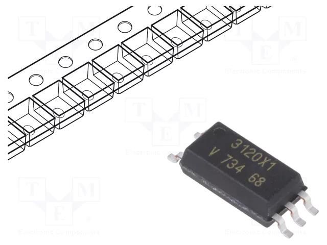 Optocoupler; SMD; Ch: 1; OUT: IGBT driver; 5.3kV; SOP5L VISHAY VOL3120-X001T