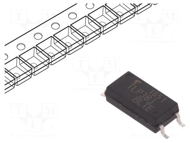 Optocoupler; SMD; Ch: 1; OUT: transistor; Uinsul: 5kV; Uce: 80V; SO6L TOSHIBA TLP383-BL-TPL.E-T