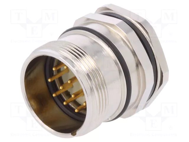 Connector: M23; socket; PIN: 12; male; soldering; straight; IP67 BULGIN PXMBNI23FPM12ASC