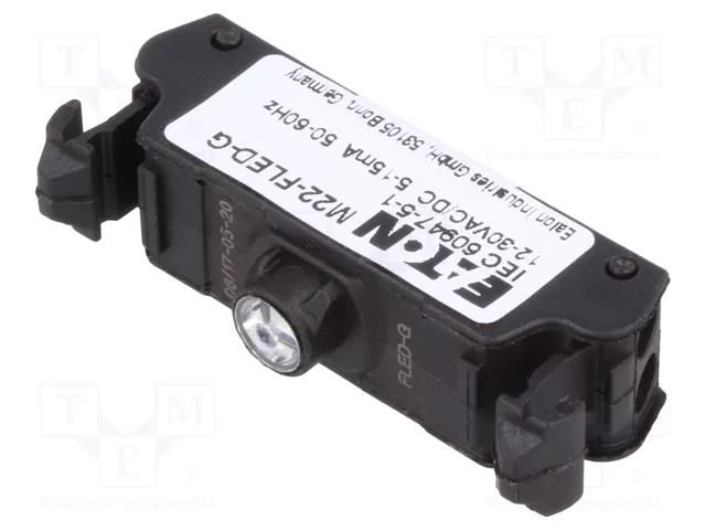 Illuminating unit; 22mm; RMQ-Titan; -25÷70°C; Illumin: LED; front EATON ELECTRIC M22-FLED-G