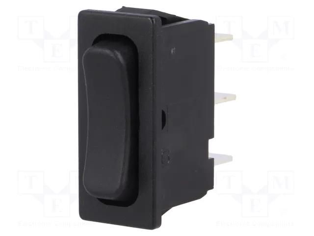 ROCKER; SPDT; Pos: 3; (ON)-OFF-(ON); 6A/250VAC; black; IP40; none Marquardt 1838.3402