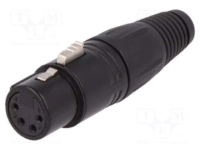 Connector: XLR; plug; female; PIN: 4; straight; for cable; soldering CLIFF FC6151