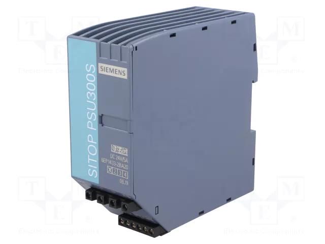 Power supply: switching; for DIN rail; 120W; 24VDC; 5A; IP20; OUT: 1 SIEMENS 6EP1433-2BA20