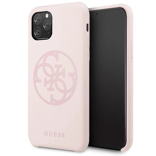 Guess GUHCN58LS4GLP iPhone 11 Pro light pink/light pink hard case Silicone 4G Tone On Tone, Guess 3700740463642 3700740463642