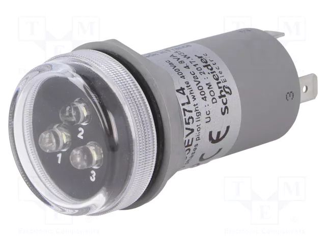 Voltage indicator; 30mm; Harmony XB5; IP55; white; 3x360÷440VAC SCHNEIDER ELECTRIC XB5EV57L4