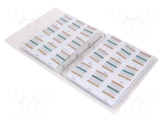 Kit: resistors; THT; ±5%; 0Ω÷1MΩ; No.of val: 153; 3060pcs; 0.6W TE Connectivity RES-KIT-LR1RS