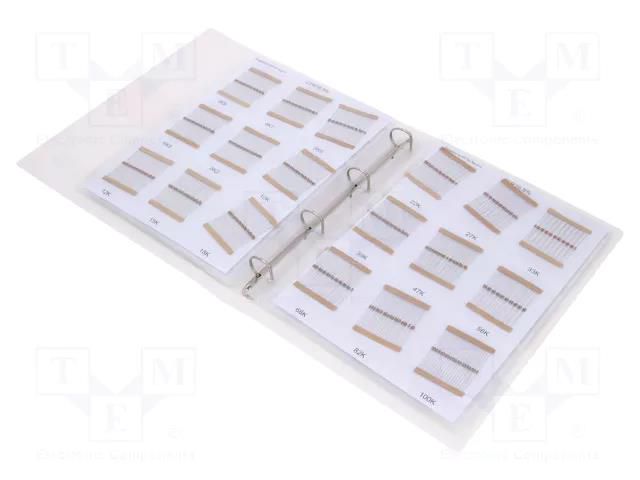 Kit: resistors; THT; ±5%; 3,9Ω÷4,7MΩ + 0Ω; No.of val: 80; 1600pcs. TE Connectivity RES-KIT-CFR16RS