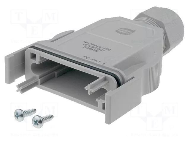Enclosure for connectors: HDC; for cable; Han-Modular® ECO; IP65 HARTING 09140010421
