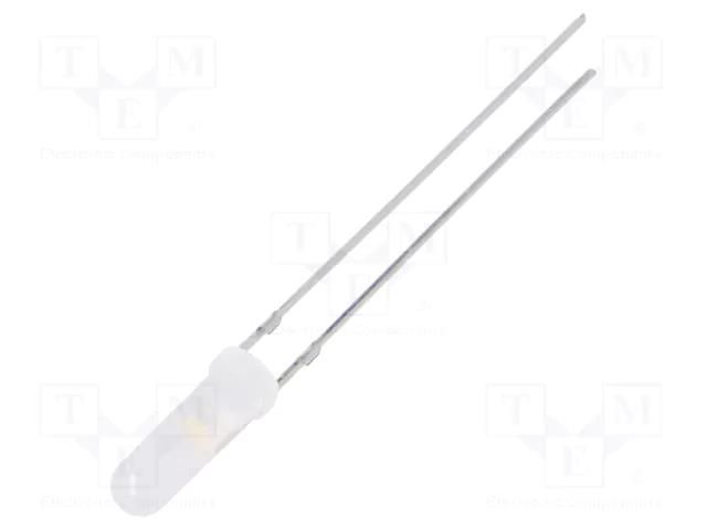 LED; white warm; 3mm; 750÷1120mcd; 150°; Front: convex; 2.7÷3.4VDC OPTOSUPPLY OSM5DK6CF2A