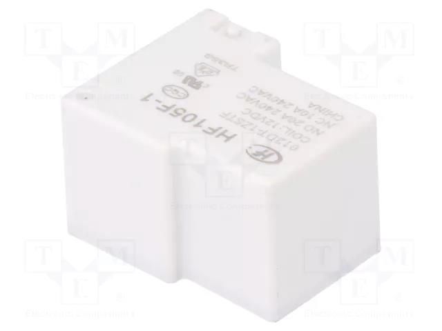 Relay: electromagnetic; SPDT; Ucoil: 12VDC; 20A; max.277VAC; PCB HONGFA RELAY HF105F1/012DT-1ZST
