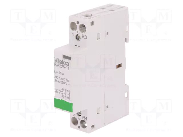 Contactor: 2-pole installation; 25A; 230VAC; NC + NO; IKA ISKRA IKA225-11/230V