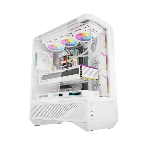 Darkflash DY460 computer case (White) + 4 ARGB fans, darkFlash DY460 White + 4 fans