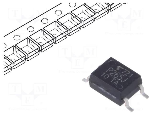 Optotriac; 3.75kV; without zero voltage crossing driver; SO6 TOSHIBA TLP265J-E-T