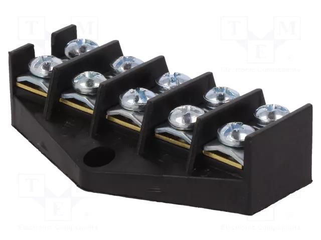 Connector: terminal block; 57A; screw terminal; black; 10mm2 PAWBOL PE.4005
