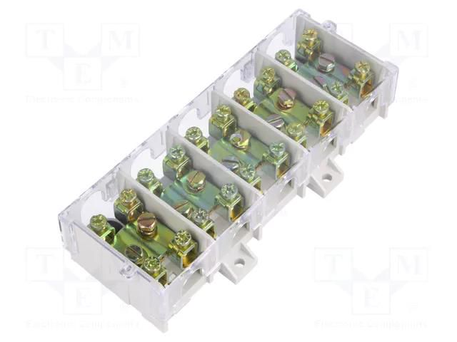 Connector: terminal block; 101A; screw terminal; grey; 25mm2 PAWBOL PE.4029