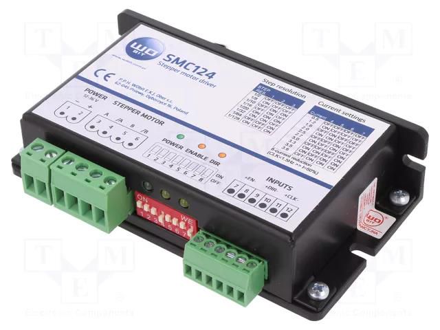 Stepper motor controller; for DIN rail mounting; 3.6A; 12÷36VDC WObit SMC124