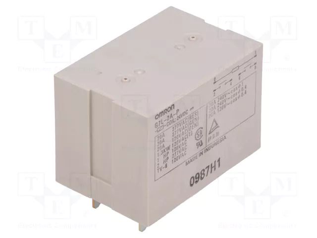 Relay: electromagnetic; DPST-NO; Ucoil: 24VDC; Icontacts max: 20A OMRON Electronic Components G7L-2A-P-24DC