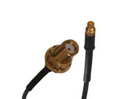 RF CORD, MMCX PLUG-SMA BHD JACK, 3.9" 415-0203-MM100