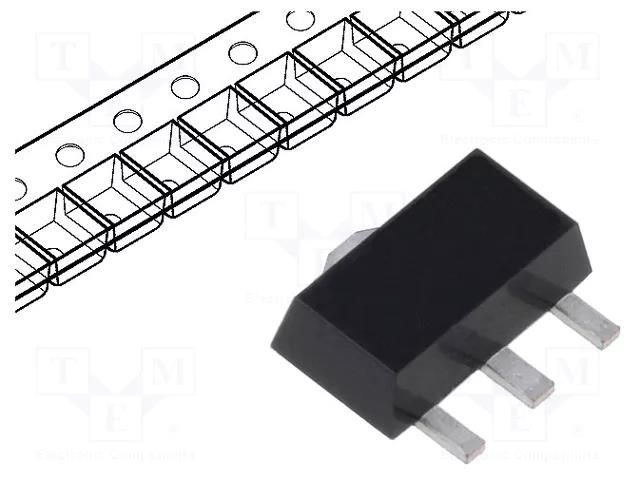 Transistor: PNP; bipolar; Darlington; 30V; 0.5A; 1.3W; SC62,SOT89 NEXPERIA BCV28.115