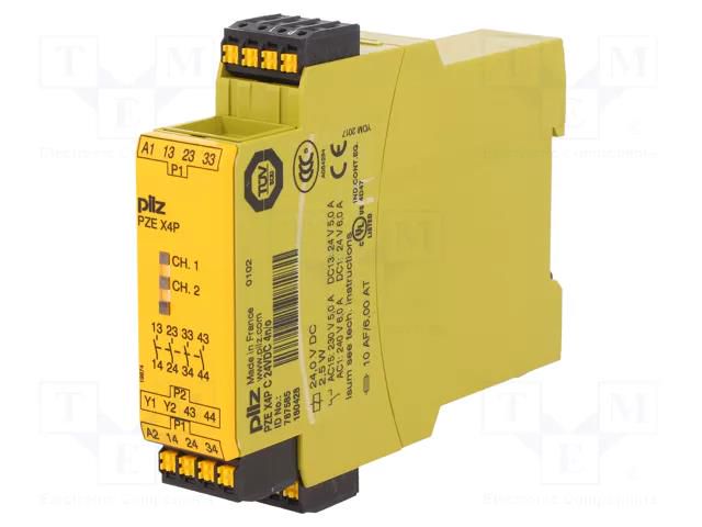 Module: extension; Usup: 24VDC; IN: 1; OUT: 4; for DIN rail mounting PILZ PZ-787585