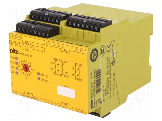 Automation module: safety relay; Usup: 24VDC; IN: 6; OUT: 6; IP40 PILZ PZ-777522