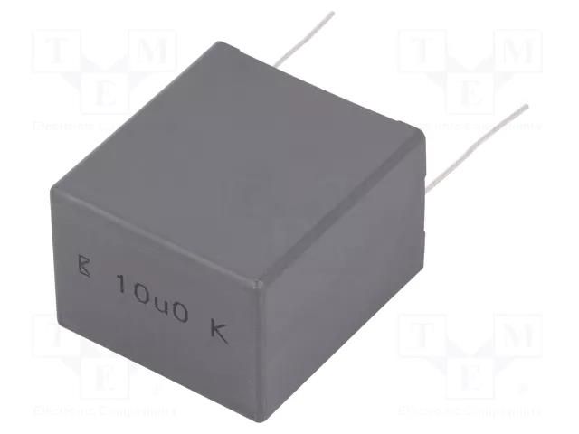 Capacitor: polypropylene; X2; F863; 10uF; 310VAC; 41.5x45x30mm; THT KEMET F863RT106K310ALW0L