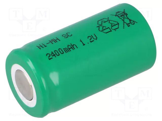 Re-battery: Ni-MH; SubC; 1.2V; 2400mAh; Ø22x42mm JJJ ACCU-J-SC2400