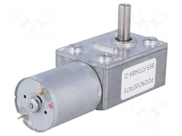 Motor: DC; with worm gear; 6÷15VDC; 1A; Shaft: D spring; 32rpm; 6mm DFROBOT DF-FIT0489-D